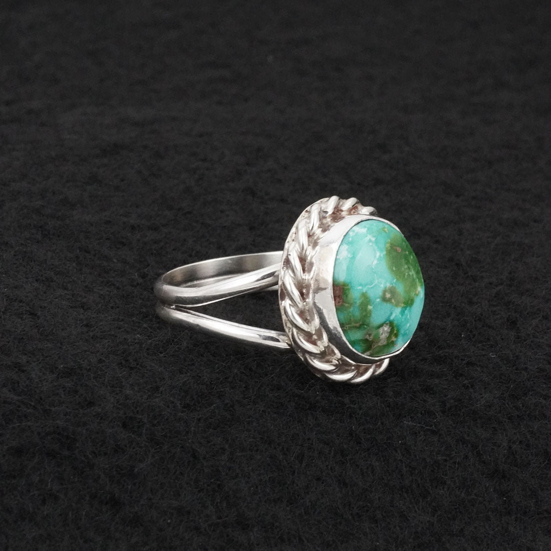 Antwone Brown Turquoise & Sterling Silver Ring Size Adj.