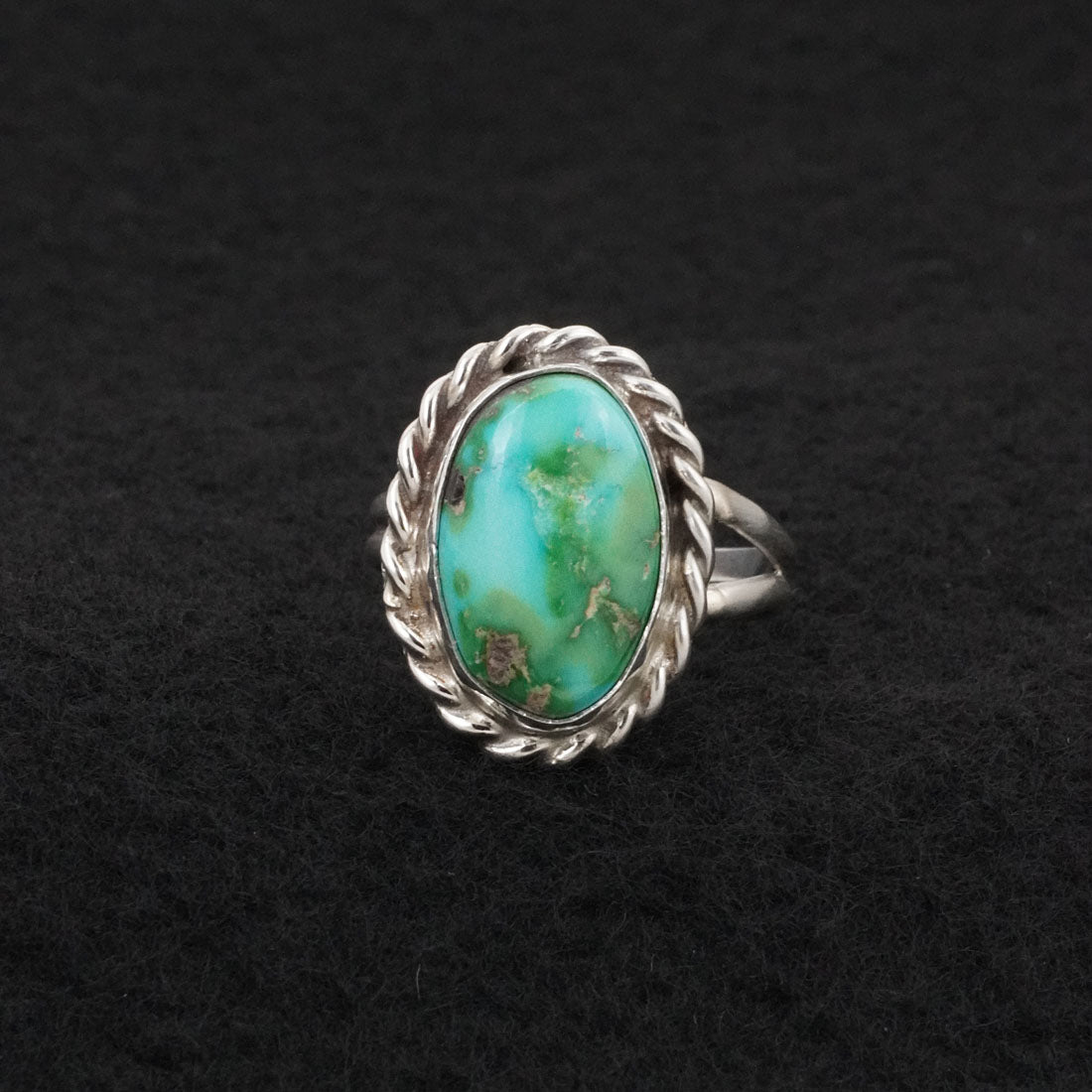 Antwone Brown Turquoise & Sterling Silver Ring Size Adj.