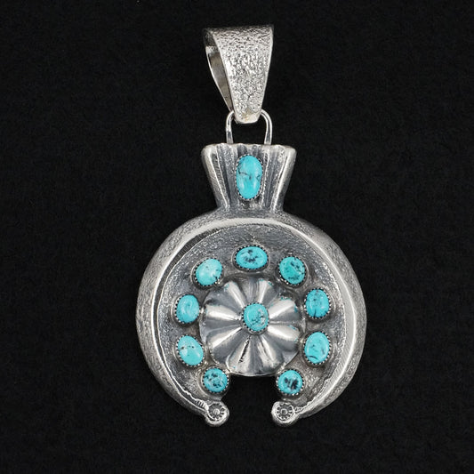 Delbert Arviso Turquoise & Sterling Silver Pendant