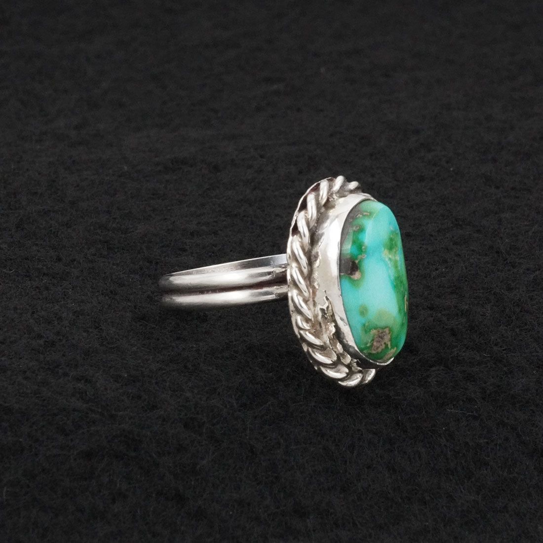 Antwone Brown Turquoise & Sterling Silver Ring Size Adj.
