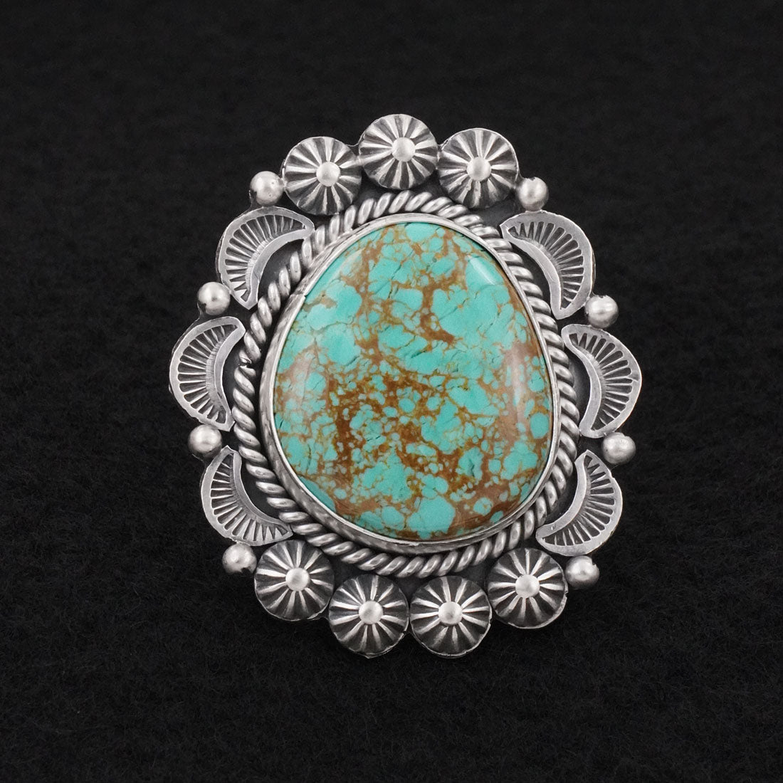 Rosita Calladitto Turquoise & Sterling Silver Ring Size 9