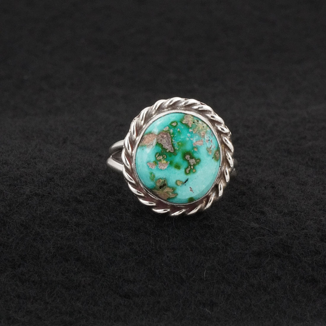 Antwone Brown Turquoise & Sterling Silver Ring Size Adj.