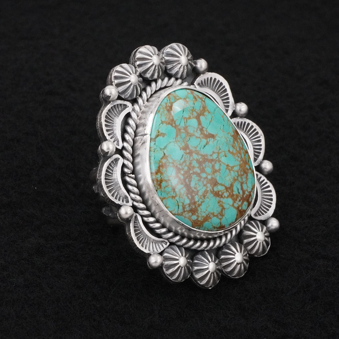 Rosita Calladitto Turquoise & Sterling Silver Ring Size 9