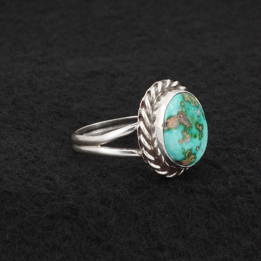 Antwone Brown Turquoise & Sterling Silver Ring Size Adj.