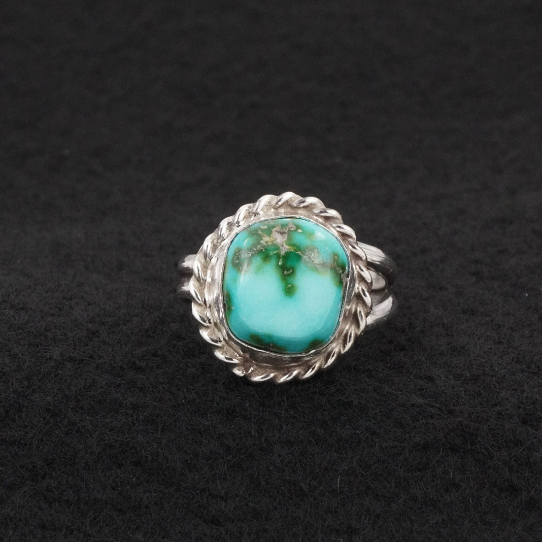 Antwone Brown Turquoise & Sterling Silver Ring Size Adj.