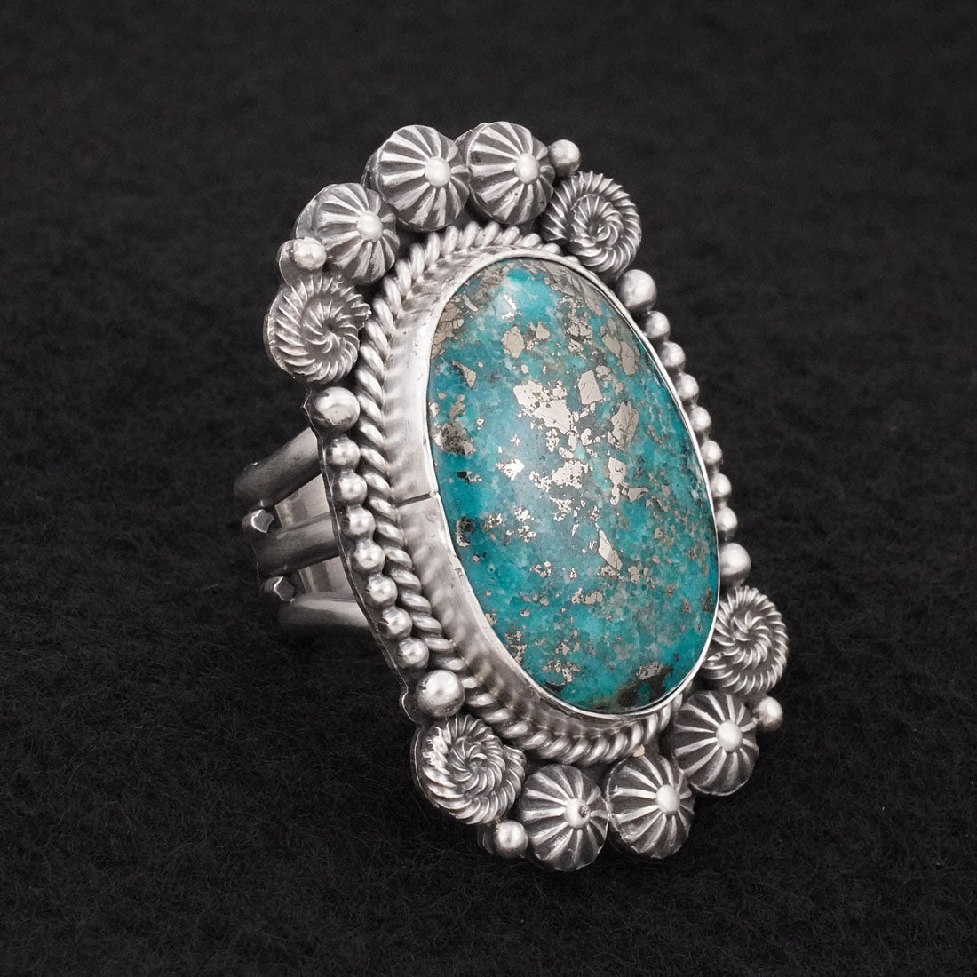 Rosita Calladitto Turquoise & Sterling Silver Ring Size 9