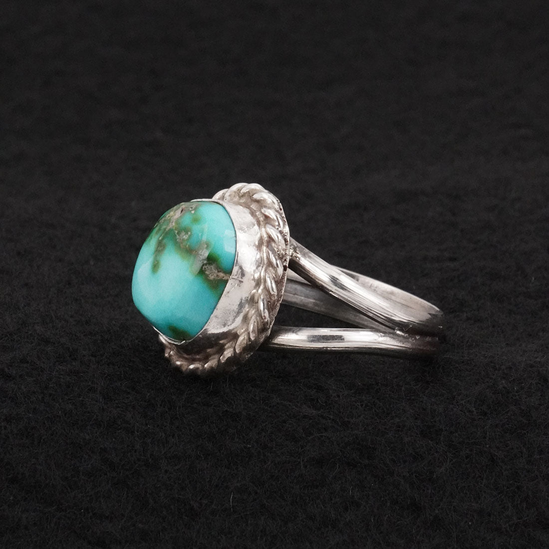 Antwone Brown Turquoise & Sterling Silver Ring Size Adj.