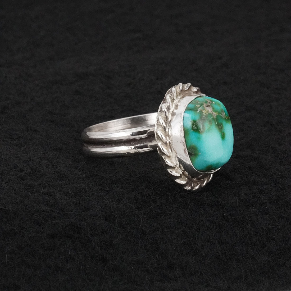 Antwone Brown Turquoise & Sterling Silver Ring Size Adj.