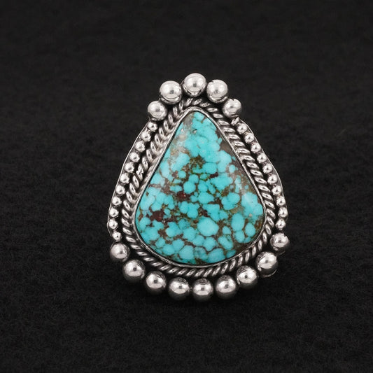 Michael Calladitto Turquoise & Sterling Silver Ring Size 9.5