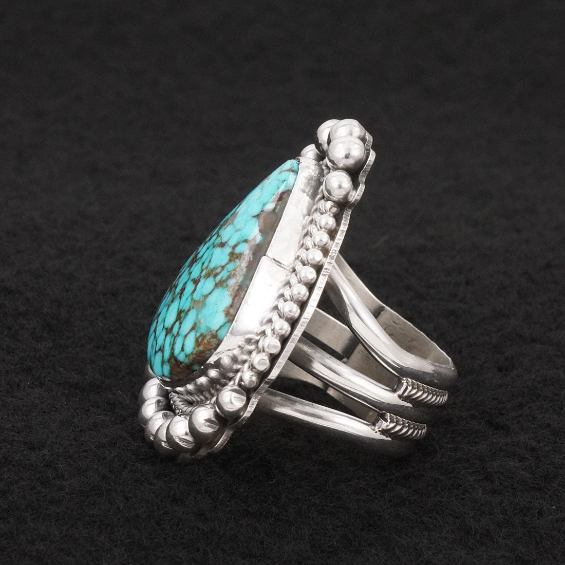 Michael Calladitto Turquoise & Sterling Silver Ring Size 9.5