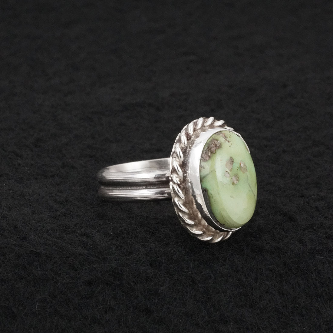 Antwone Brown Turquoise & Sterling Silver Ring Size Adj.