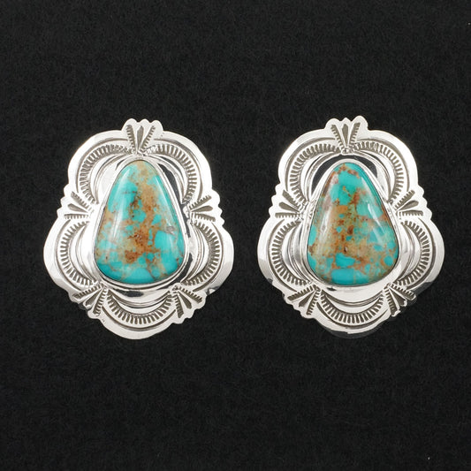 Arnold Blackgoat Turquoise & Sterling Silver Earrings