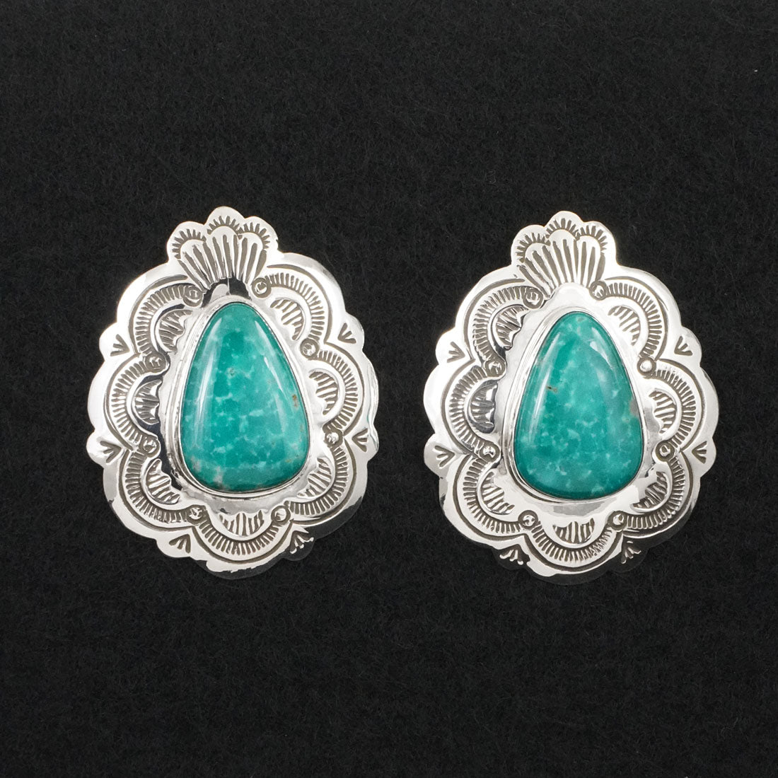 Arnold Blackgoat Turquoise & Sterling Silver Earrings