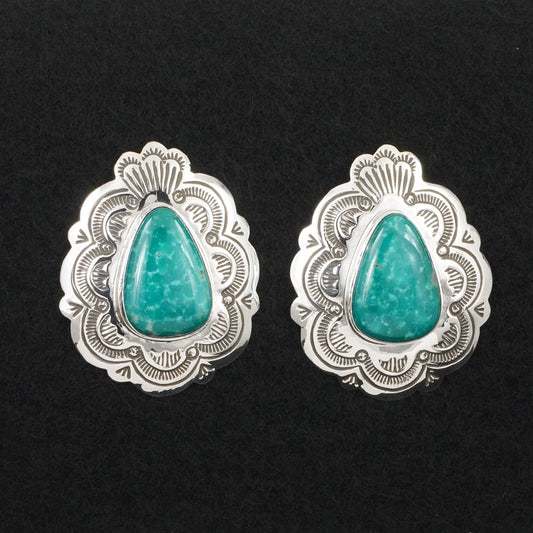 Arnold Blackgoat Turquoise & Sterling Silver Earrings