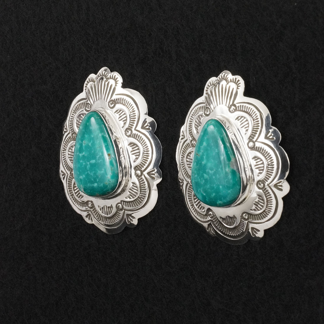 Arnold Blackgoat Turquoise & Sterling Silver Earrings