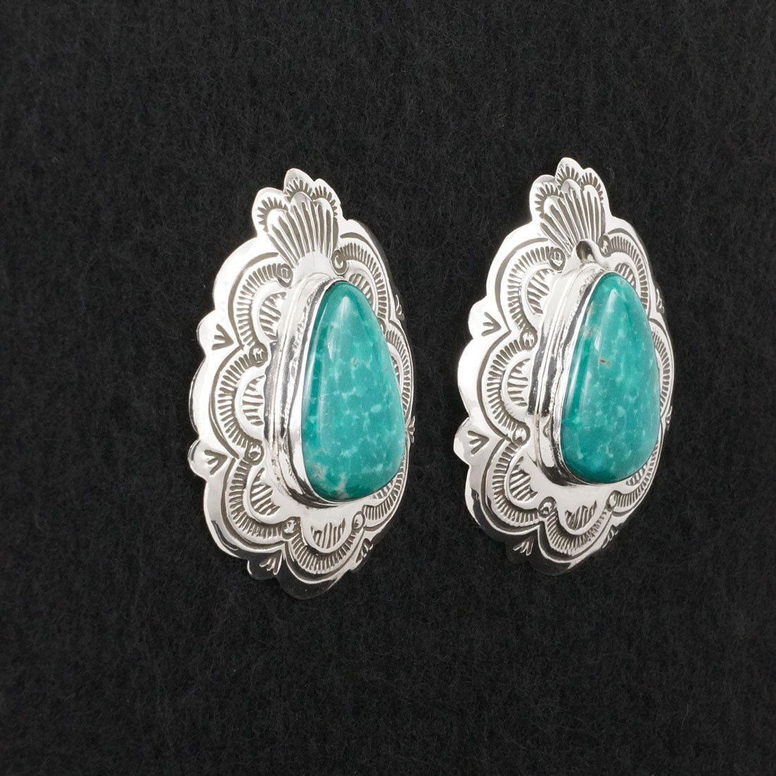 Arnold Blackgoat Turquoise & Sterling Silver Earrings