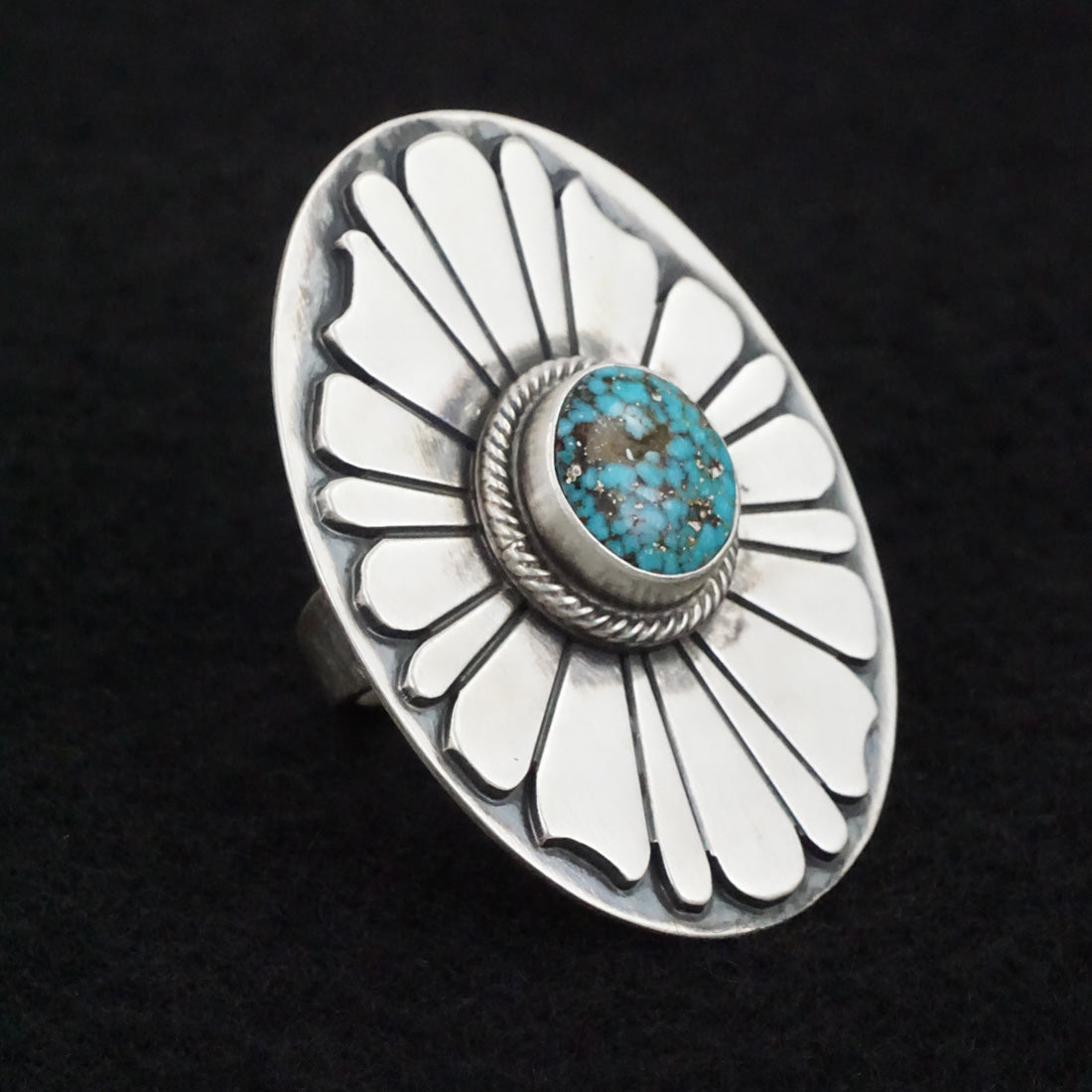 Marita Benally Turquoise & Sterling Silver Ring Size 7