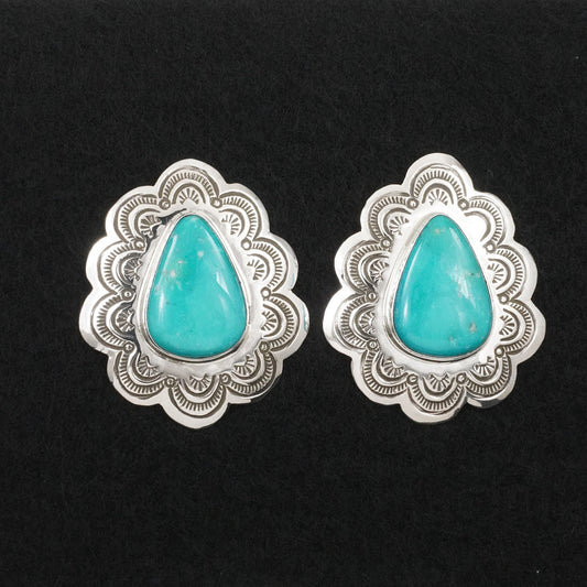 Arnold Blackgoat Turquoise & Sterling Silver Earrings