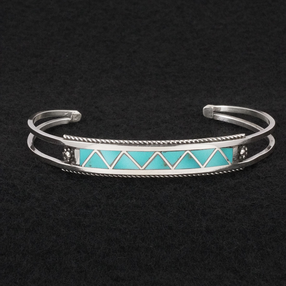 Claudine Haloo Turquoise & Sterling Silver Bracelet