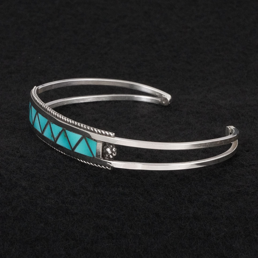 Claudine Haloo Turquoise & Sterling Silver Bracelet