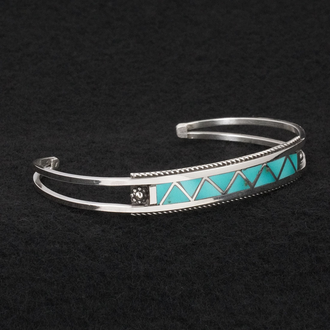 Claudine Haloo Turquoise & Sterling Silver Bracelet