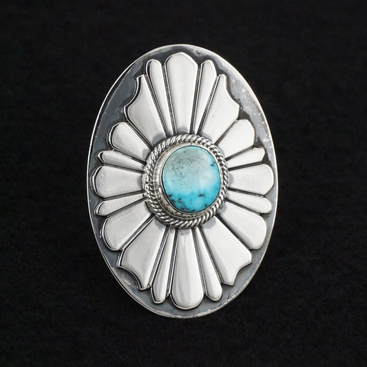 Marita Benally Turquoise & Sterling Silver Ring Size 9