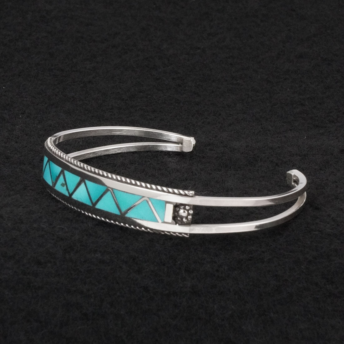 Claudine Haloo Turquoise & Sterling Silver Bracelet