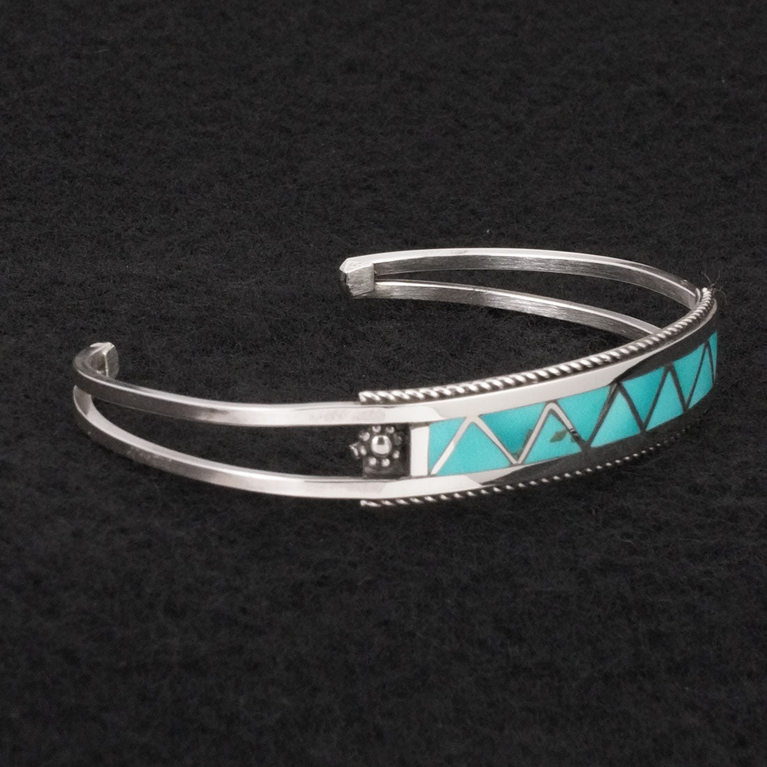 Claudine Haloo Turquoise & Sterling Silver Bracelet