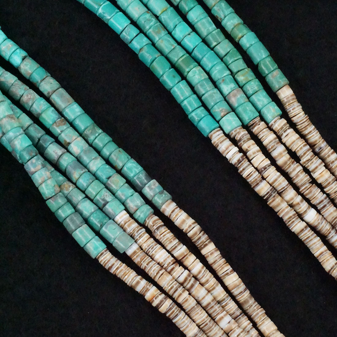 Joe Garcia Turquoise, Shell & Sterling Silver Necklace