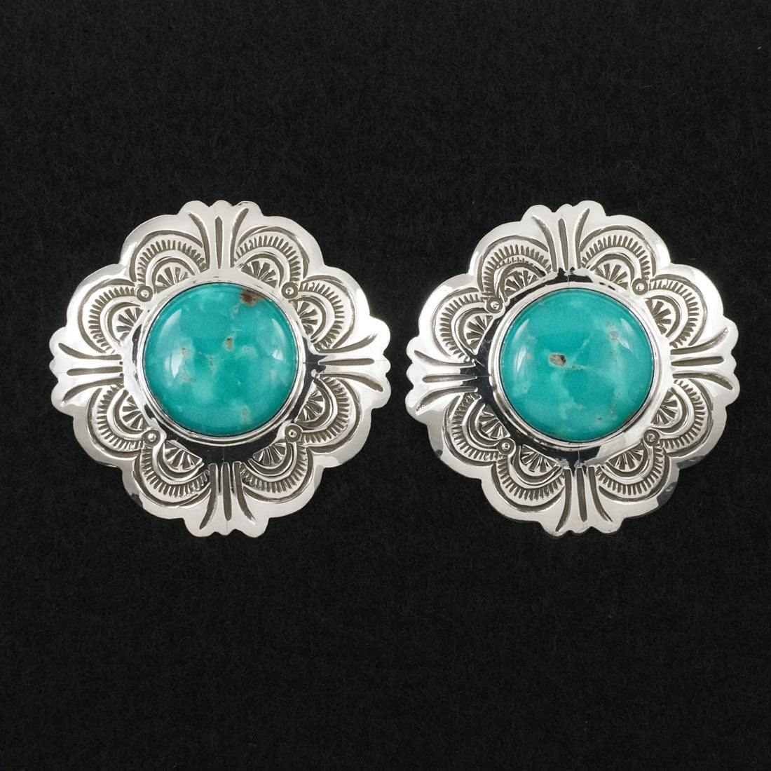 Arnold Blackgoat Turquoise & Sterling Silver Earrings