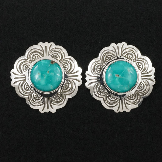 Arnold Blackgoat Turquoise & Sterling Silver Earrings