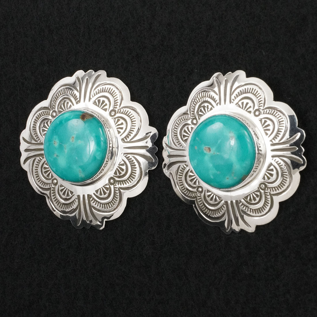 Arnold Blackgoat Turquoise & Sterling Silver Earrings