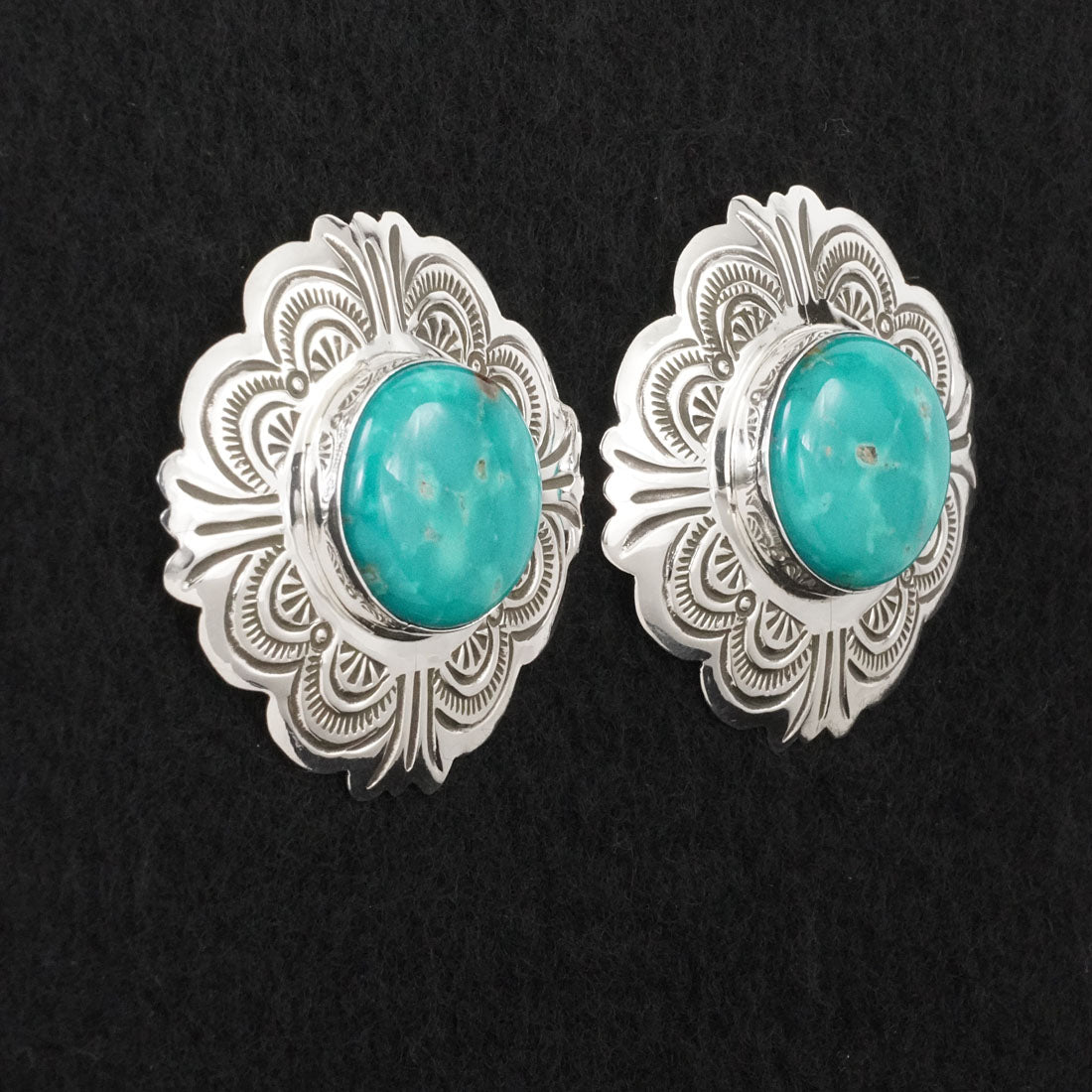 Arnold Blackgoat Turquoise & Sterling Silver Earrings
