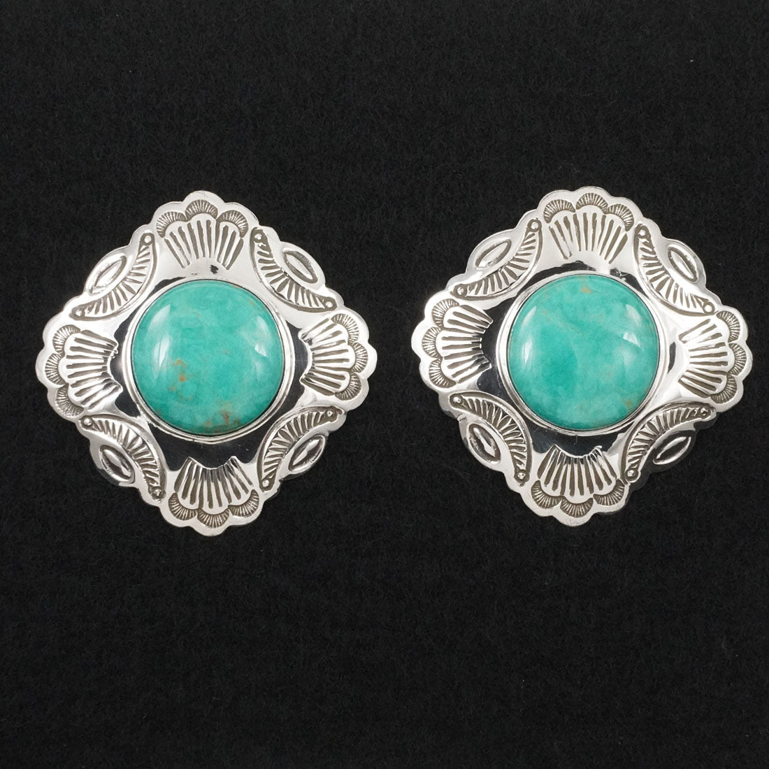 Arnold Blackgoat Turquoise & Sterling Silver Earrings