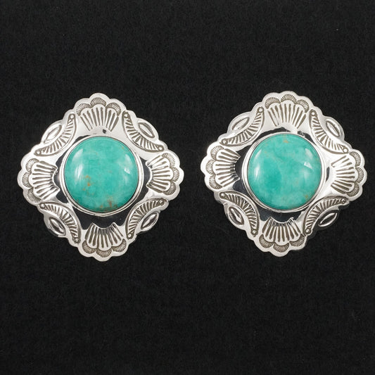 Arnold Blackgoat Turquoise & Sterling Silver Earrings