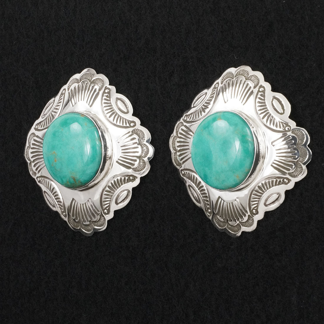 Arnold Blackgoat Turquoise & Sterling Silver Earrings