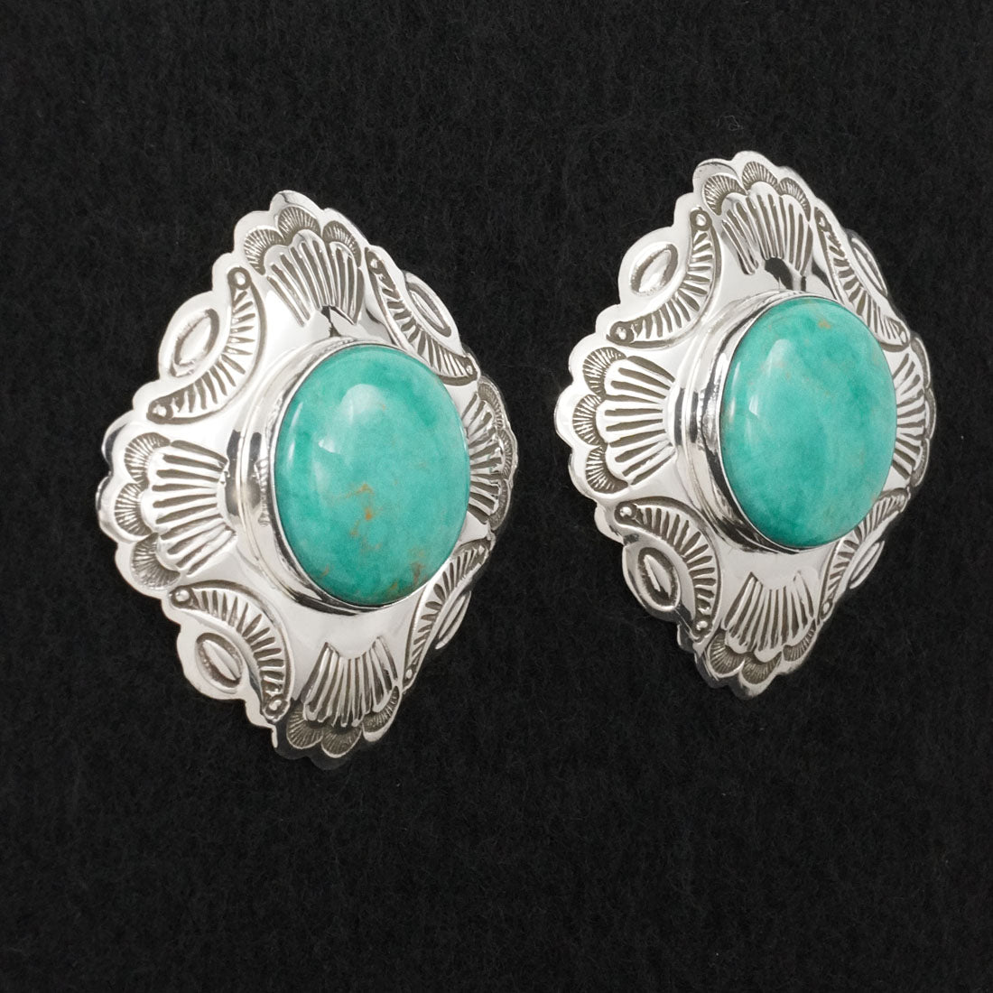 Arnold Blackgoat Turquoise & Sterling Silver Earrings