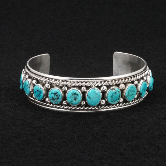 Chester Charley Turquoise & Sterling Silver Bracelet