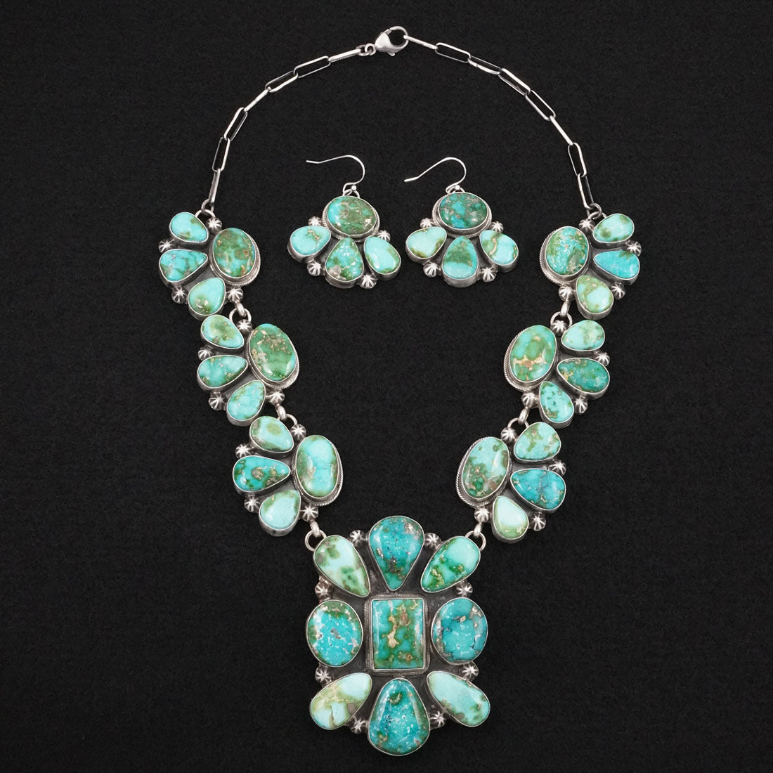 Kathleen Livingston Turquoise & Sterling Silver Necklace Set
