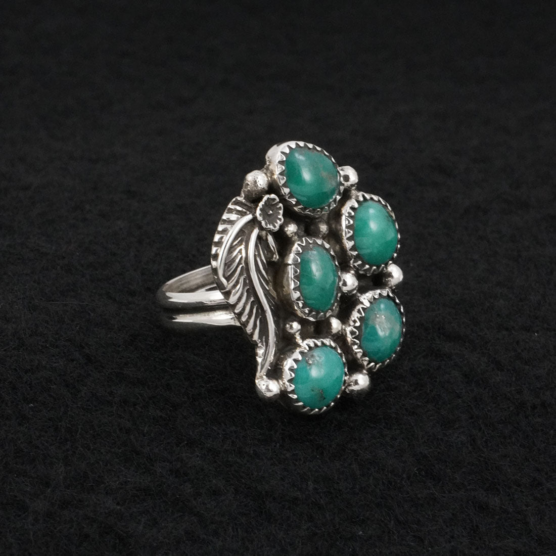 Priscilla Reeder Turquoise & Sterling Silver Ring Size 7