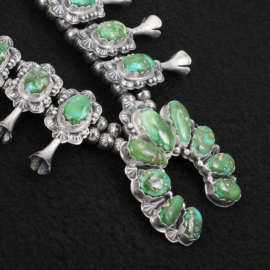 Randy Boyd Turquoise & Sterling Silver Squash Blossom Set