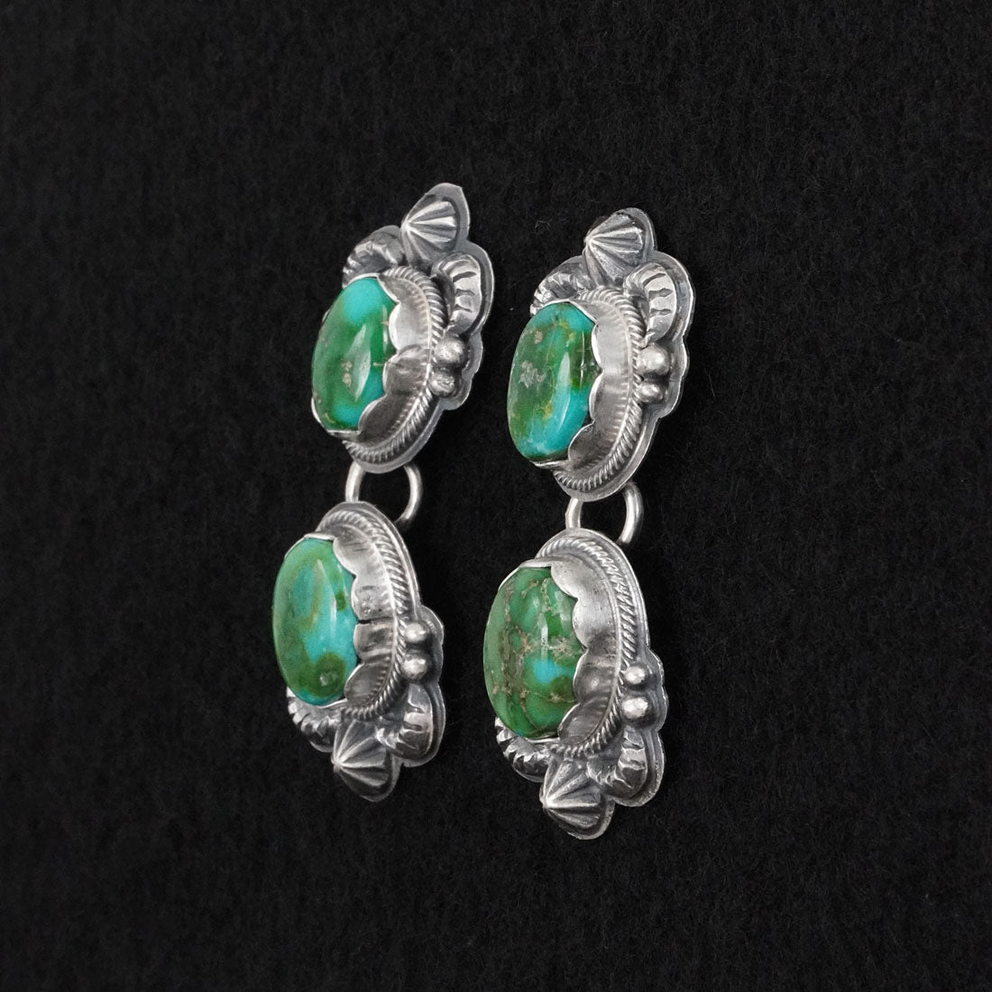 Randy Boyd Turquoise & Sterling Silver Squash Blossom Set