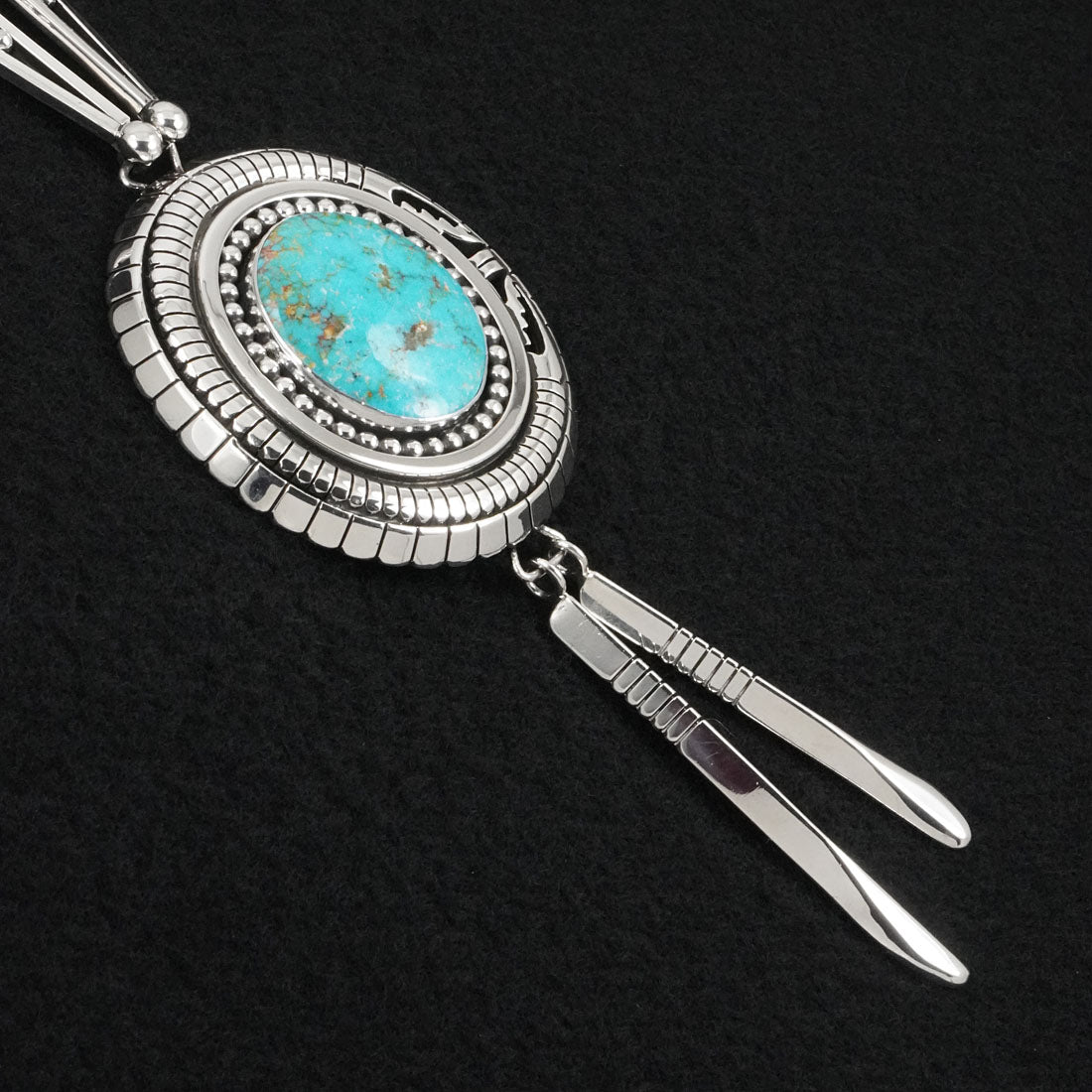 Jonathan Nez Turquoise & Sterling Silver Necklace & Earrings Set