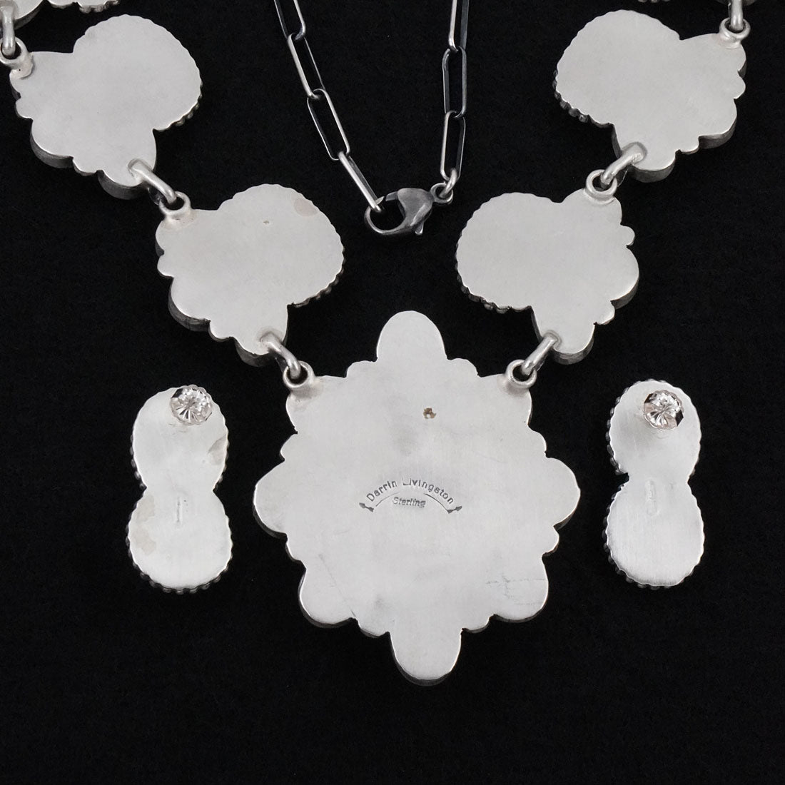 Darrin Livingston Turquoise & Sterling Silver Necklace Set