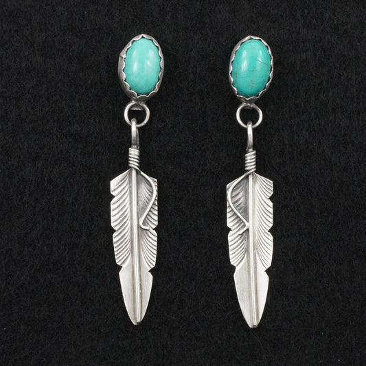 Chris Charley Turquoise & Sterling Silver Earrings