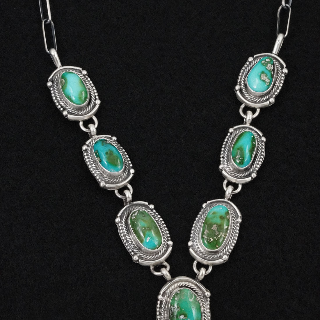 Bobby Johnson Turquoise & Sterling Silver Necklace Set