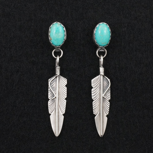 Chris Charley Turquoise & Sterling Silver Earrings