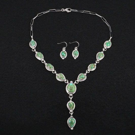 Bobby Johnson Turquoise & Sterling Silver Necklace Set