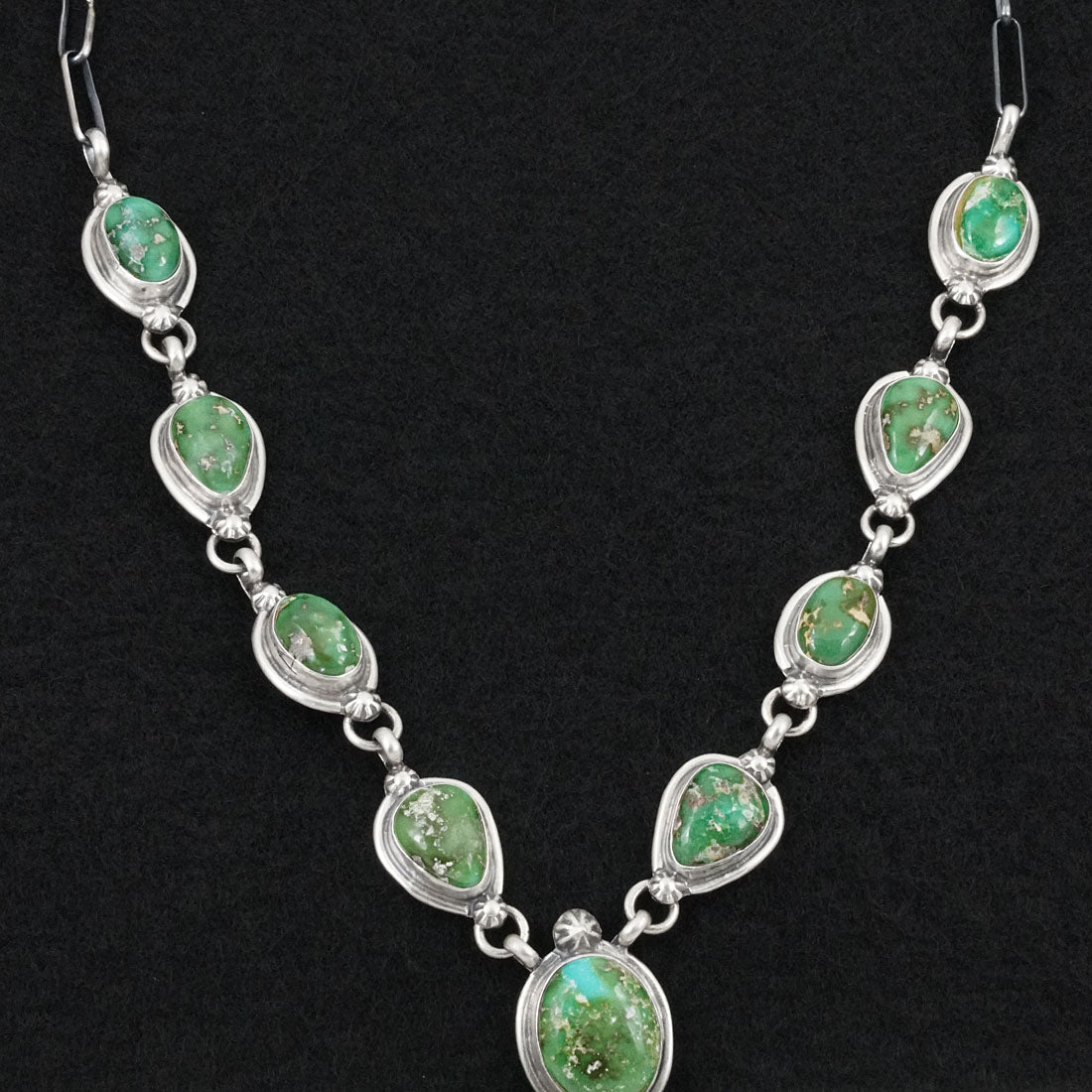 Bobby Johnson Turquoise & Sterling Silver Necklace Set