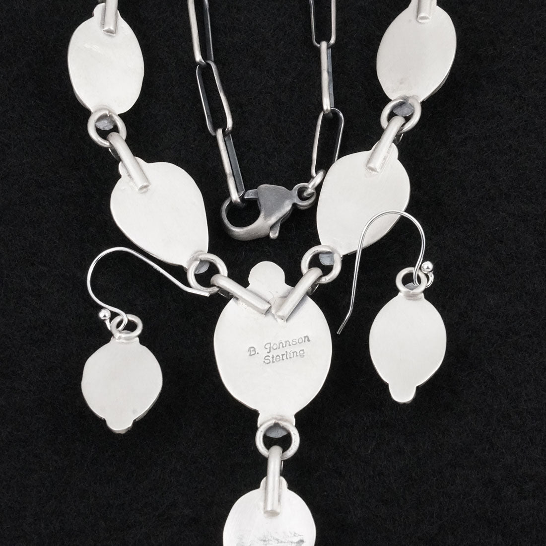 Bobby Johnson Turquoise & Sterling Silver Necklace Set